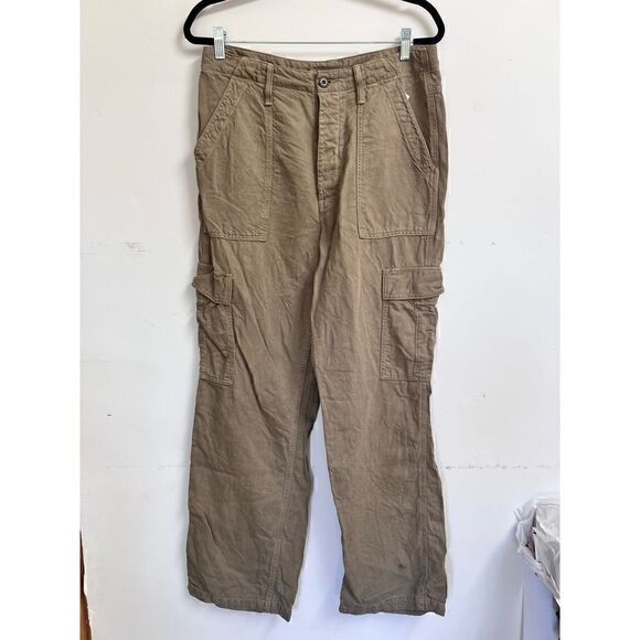 MOTHER The Private Cargo Sneak Jeans Size 31 - Size 12 US in Olive Green - Picture 4 of 10